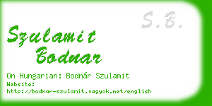 szulamit bodnar business card
